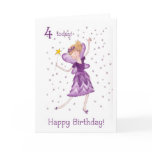 Fairy 4th Birthday Card