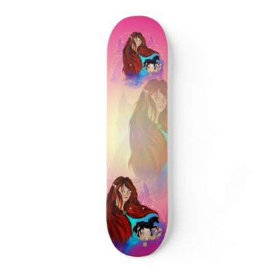 Fairy and Unicorn Skateboard by LotacatsSkates