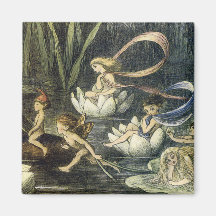 Fairy and Waterlily Magnet by Richard Doyle