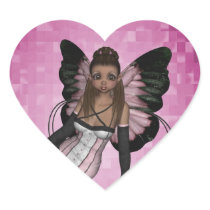 Fairy Angel Pamela Heart Sticker