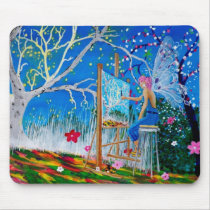 Fairy Artist Faery Mouse Pad