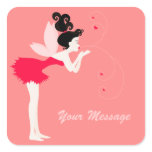 Fairy blowing heart kisses stickers