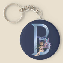 Fairy Blue Monogram B keychains