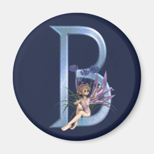 Fairy Blue Monogram B Magnets