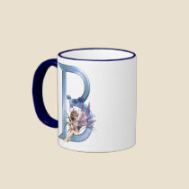 Fairy Blue Monogram B mugs
