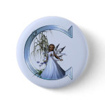 Fairy Blue Monogram C Pinback Buttons