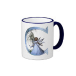 Fairy Blue Monogram C Coffee Mugs