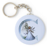 Fairy Blue Monogram C Keychains