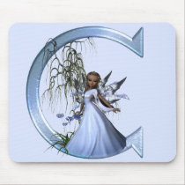 Fairy Blue Monogram C mousepads