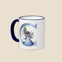 Fairy Blue Monogram C mugs