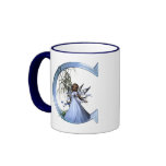 Fairy Blue Monogram C Coffee Mugs