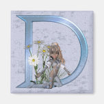 Fairy Blue Monogram D Magnet