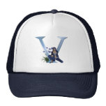 Fairy Blue Monogram V Mesh Hats