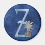 Fairy Blue Monogram Z Fridge Magnet