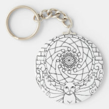 Fairy Cat and Rose Window Keychains