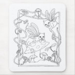 Fairy Cats N Mushroom Mousepad