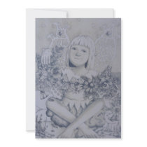 Fairy. Detailed Drawing. Personalized Invite