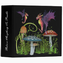 Fairy Dragon Fantasy Dragonfly Creature Fairytale Binders