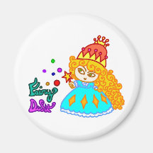 "Fairy Dust" Cute Funny Cartoon Magic Princess Fridge Magnets