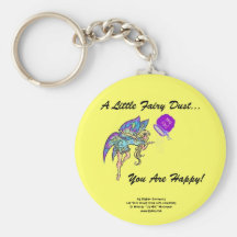 Fairy Dust Happy Keychain