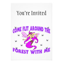Fairy Flit Around The Forest Personalized Invite