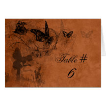 Fairy Garden Wedding Table Number Cards
