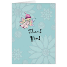 Fairy Girl Baby Shower Thank You Card