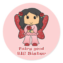 Fairy Good Big Sister Round Stickers