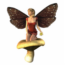 Fairy in mushroom photo cut out