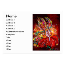 FAIRY IN RED BUSINESS CARDS