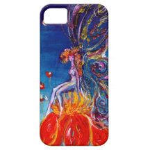 FAIRY IN THE NIGHT SITTING ON RED FLOWER Monogram iPhone 5 Cover