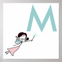 Fairy Initial, Brunette Posters