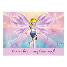 Fairy invitation - customizable little girls