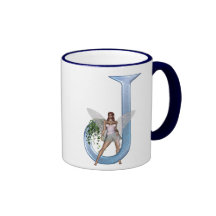 Fairy Monogram J Mugs