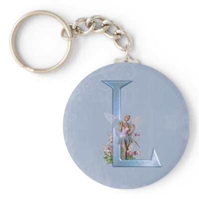 Fairy Monogram L Key Chain by initials