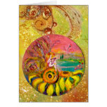 FAIRY OF THE SUNFLOWERS yellow pink blue Card