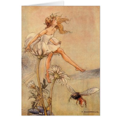 Fairy on a Daisy - Card by dchaddad