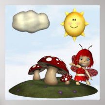 Fairy Poster mural 35 x35 sunshine day
