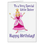 Fairy Princess Birthday Card for a Little Sister
