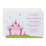 Fairy princess castle birthday party invitation