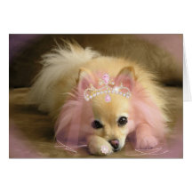 FAIRY PRINCESS DOG GREETING CARD