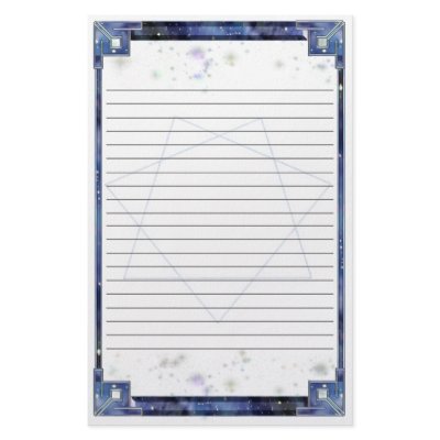 Fairy Star Septagram Lined Custom Stationery by Rockangel2