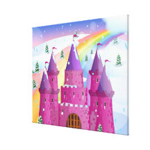 fairy-tail castle Rainbow Canvas Print