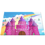 fairy-tail castle Rainbow Gallery Wrapped Canvas