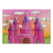 fairy-tail castle Rainbow Personalized Invites