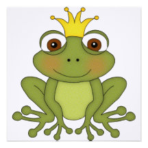 Fairy Tale Frog Prince with Crown Announcements