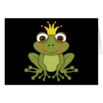 Fairy Tale Frog Prince with Crown Card