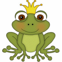 Fairy Tale Frog Prince with Crown Cut Out