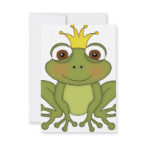 Fairy Tale Frog Prince with Crown Announcement