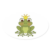 Fairy Tale Frog Prince with Crown Stickers